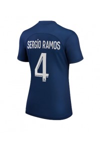 Fotbalové Dres Paris Saint-Germain Sergio Ramos #4 Dámské Domácí Oblečení 2022-23 Krátký Rukáv